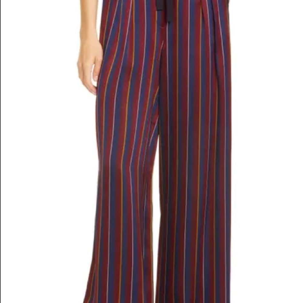 HILFIGER COLLECTION Wide Leg TIE WAIST PANT